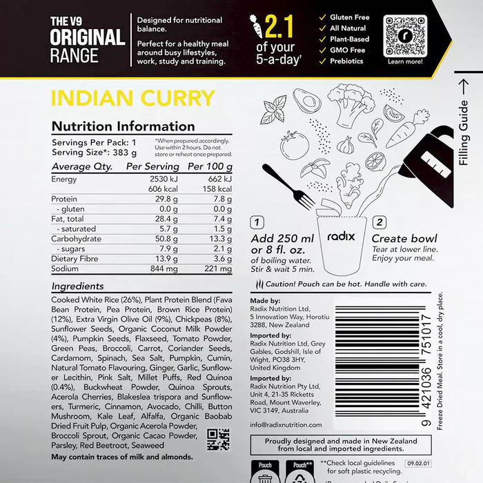 Radix Nutrition Original Meals V9 600 Kcal - Image 13