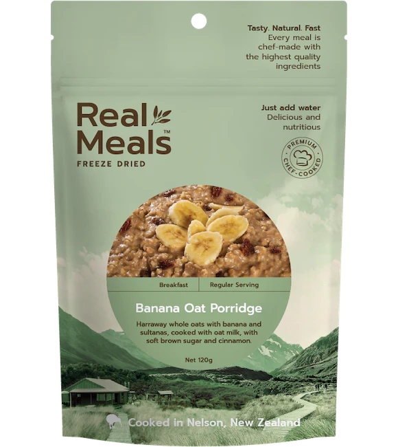 Real Meals Banana Oat Porridge Freeze Dried Meal
