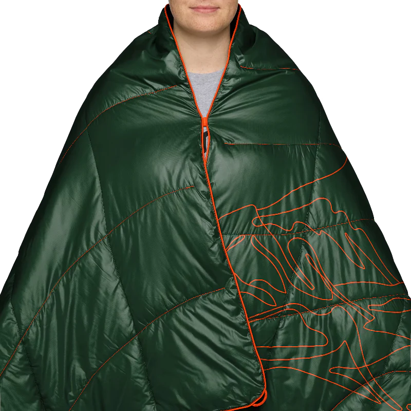 Rumpl Backcountry Puffy Blanket - Mountain Green Peak - Image 7