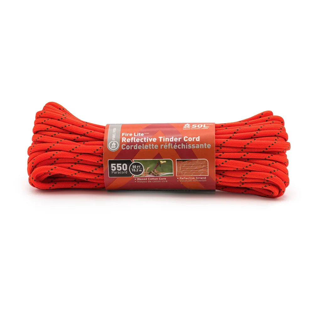 SOL 550 Reflective Tinder Cord, 50 ft