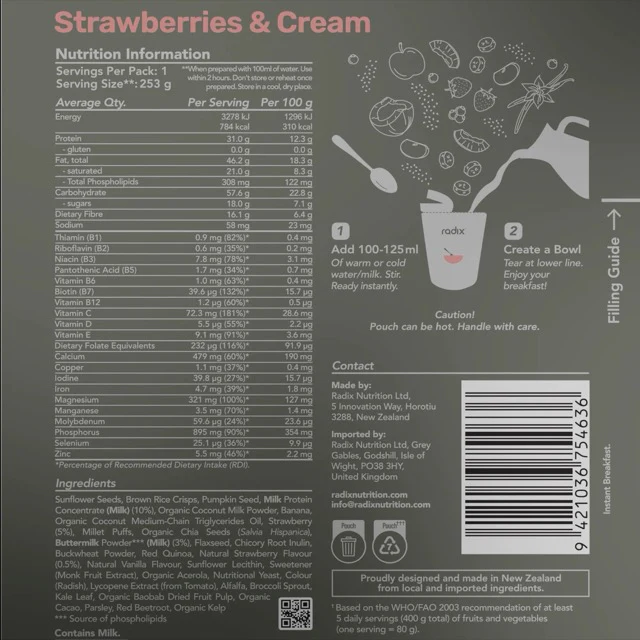 Radix Ultra Dairy Breakfast 800kcal - Image 14