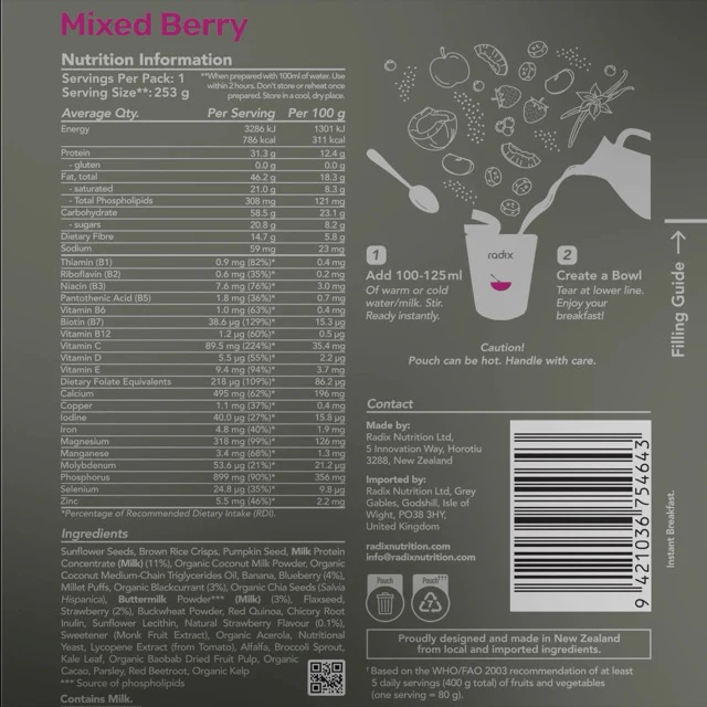 Radix Ultra Dairy Breakfast 800kcal - Image 5